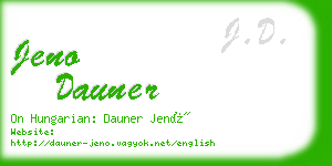 jeno dauner business card